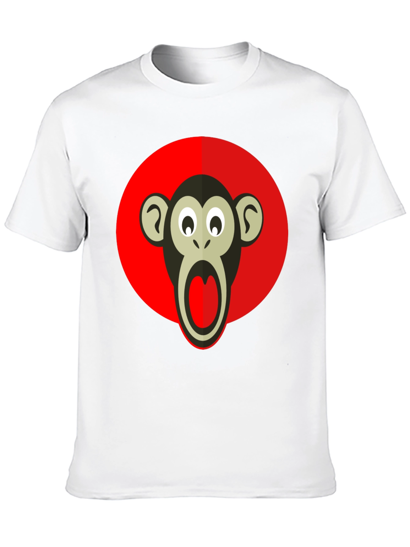 Monkey Graphic T-Shirt - Black Crew Neck
