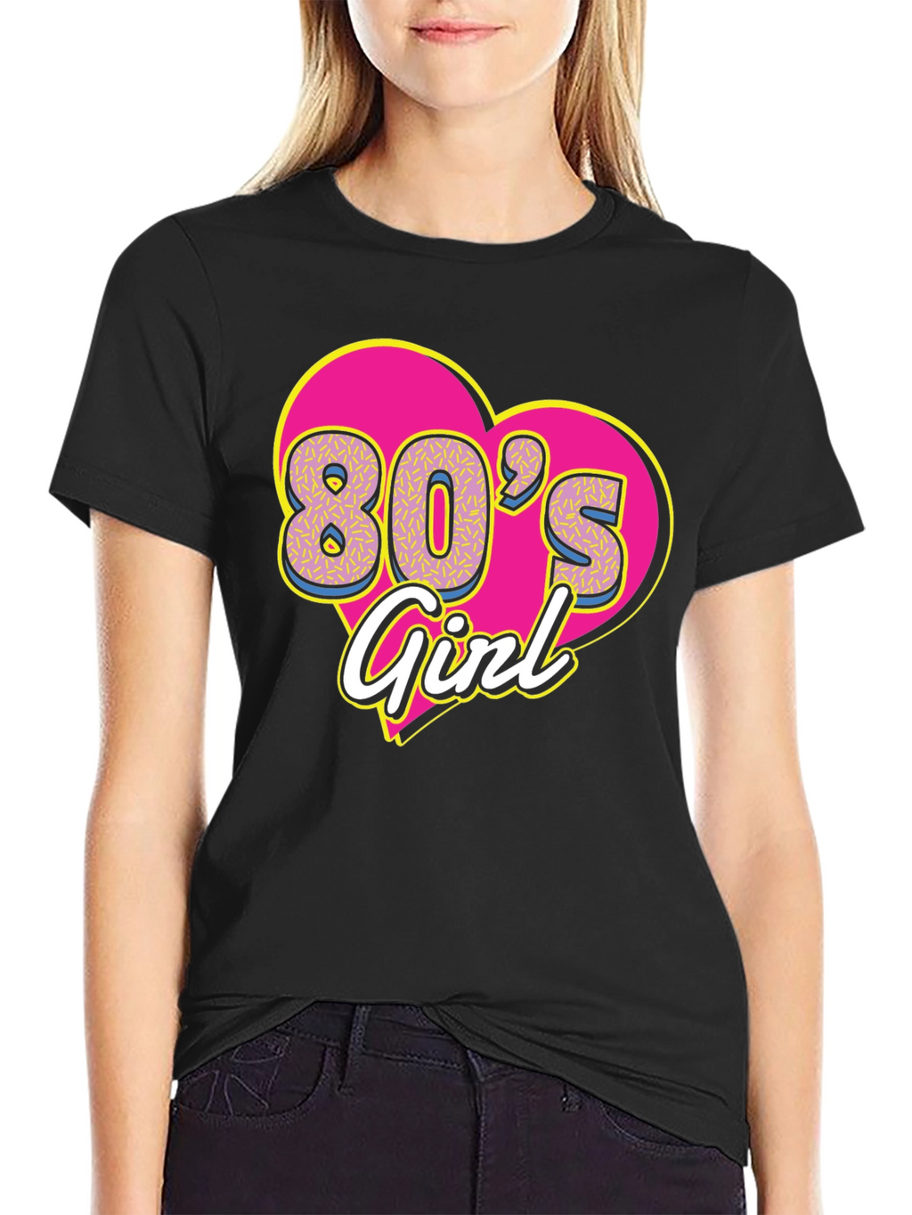 80s Girl Graphic Tee - Retro Style