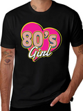 80s Girl Graphic Tee - Retro Style