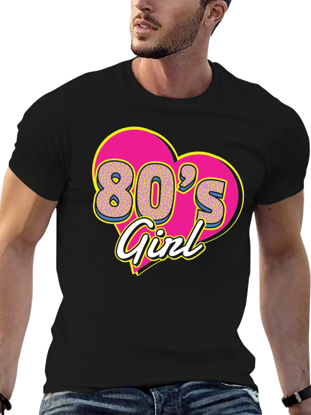 80s Girl Graphic Tee - Retro Style
