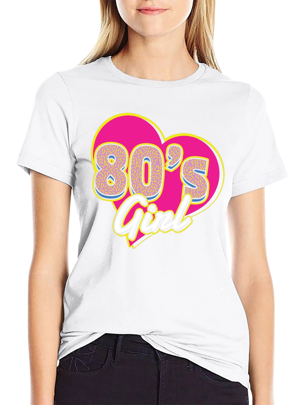 80s Girl Graphic Tee - Retro Style