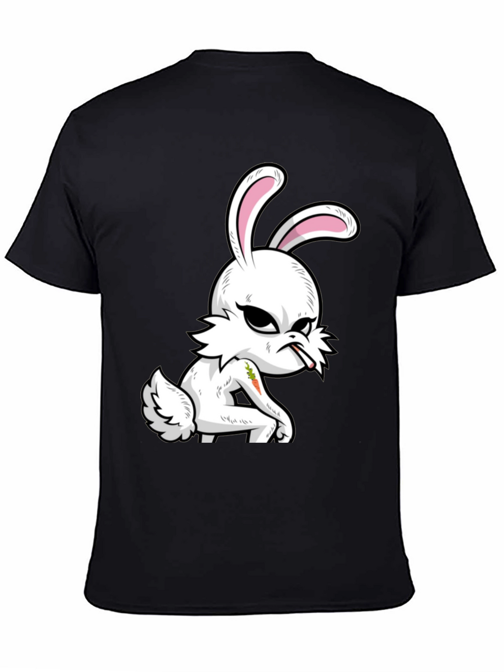 Grumpy Bunny T-Shirt - Edgy Cartoon Rabbit Tee