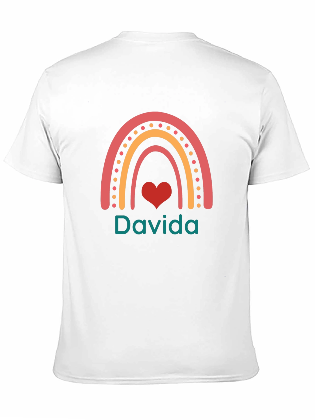 Davida Rainbow Heart Graphic Tee - Black