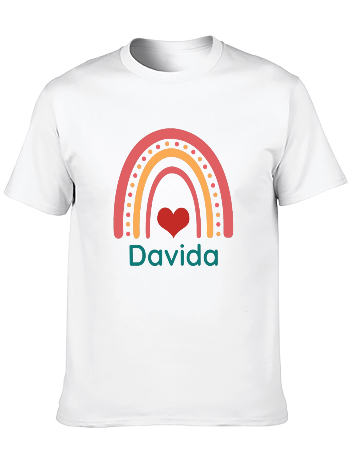 Davida Rainbow Heart Graphic Tee - Black