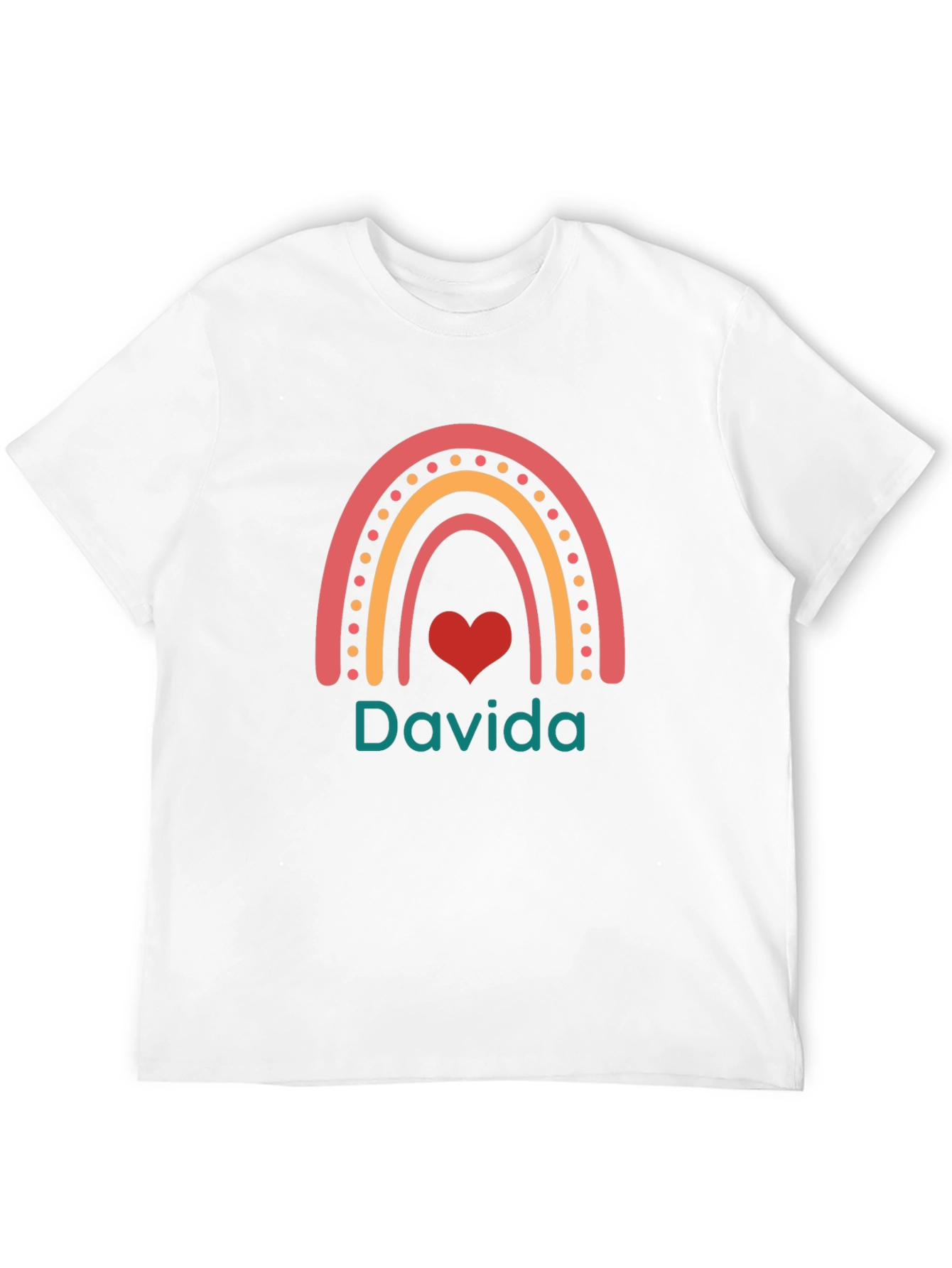 Davida Rainbow Heart Graphic Tee - Black