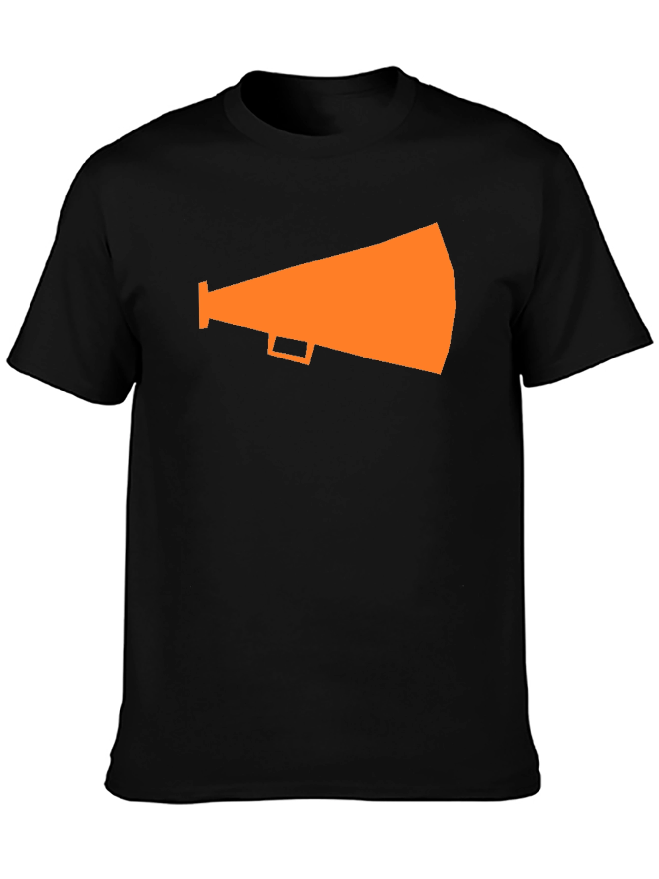 Orange Megaphone Graphic Tee - Black