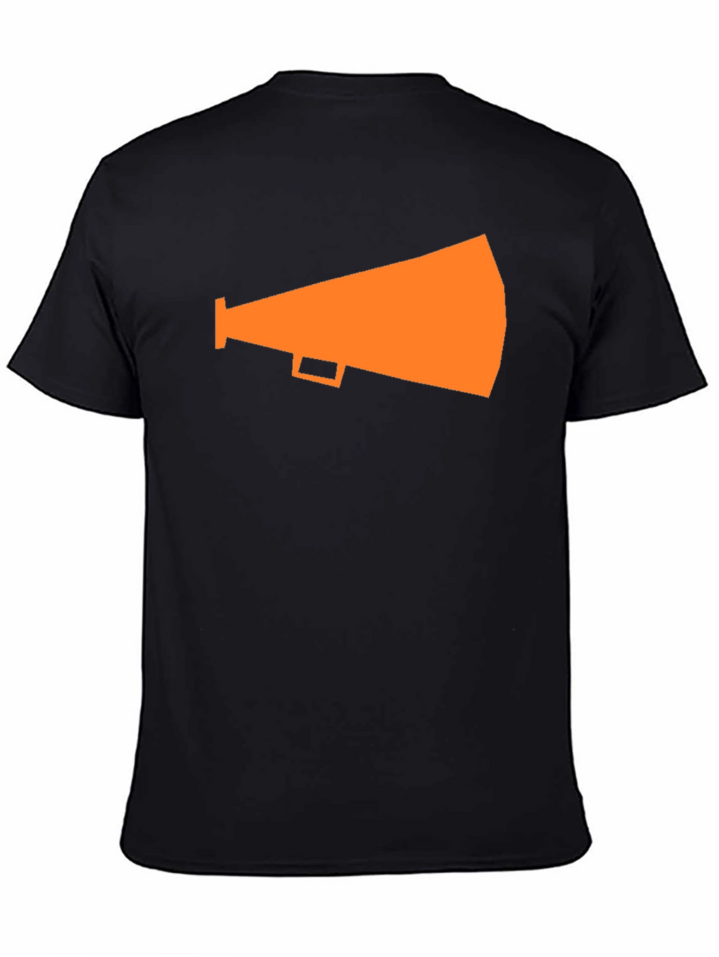 Orange Megaphone Graphic Tee - Black