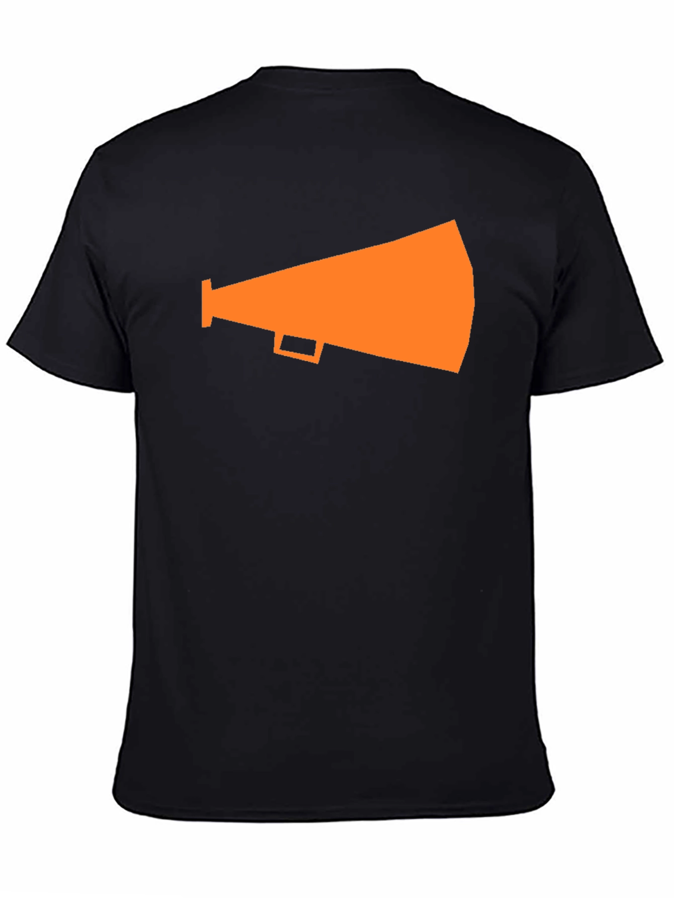Orange Megaphone Graphic Tee - Black