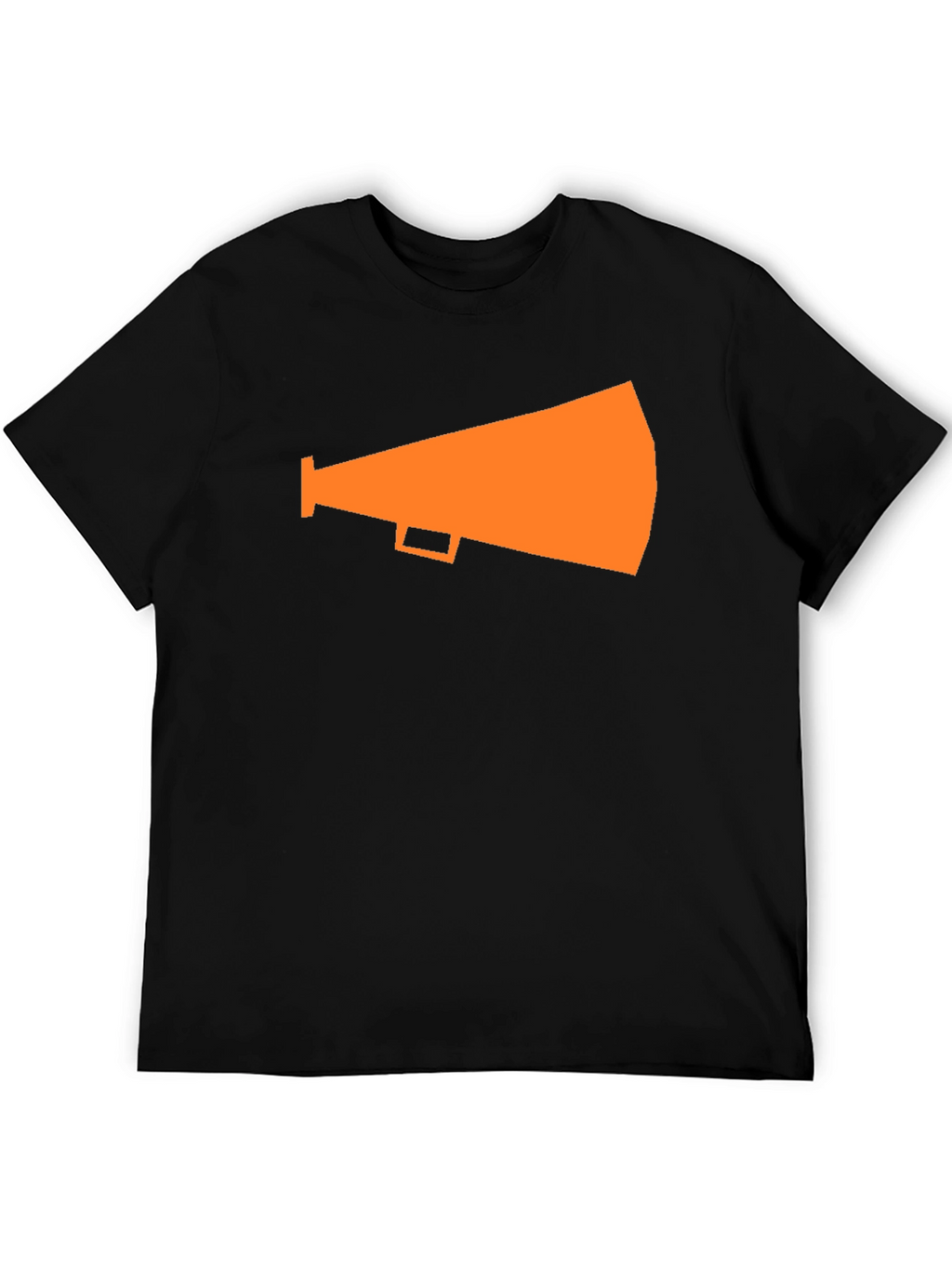 Orange Megaphone Graphic Tee - Black