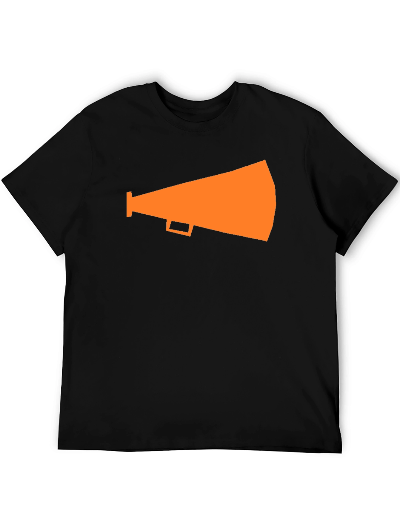 Orange Megaphone Graphic Tee - Black
