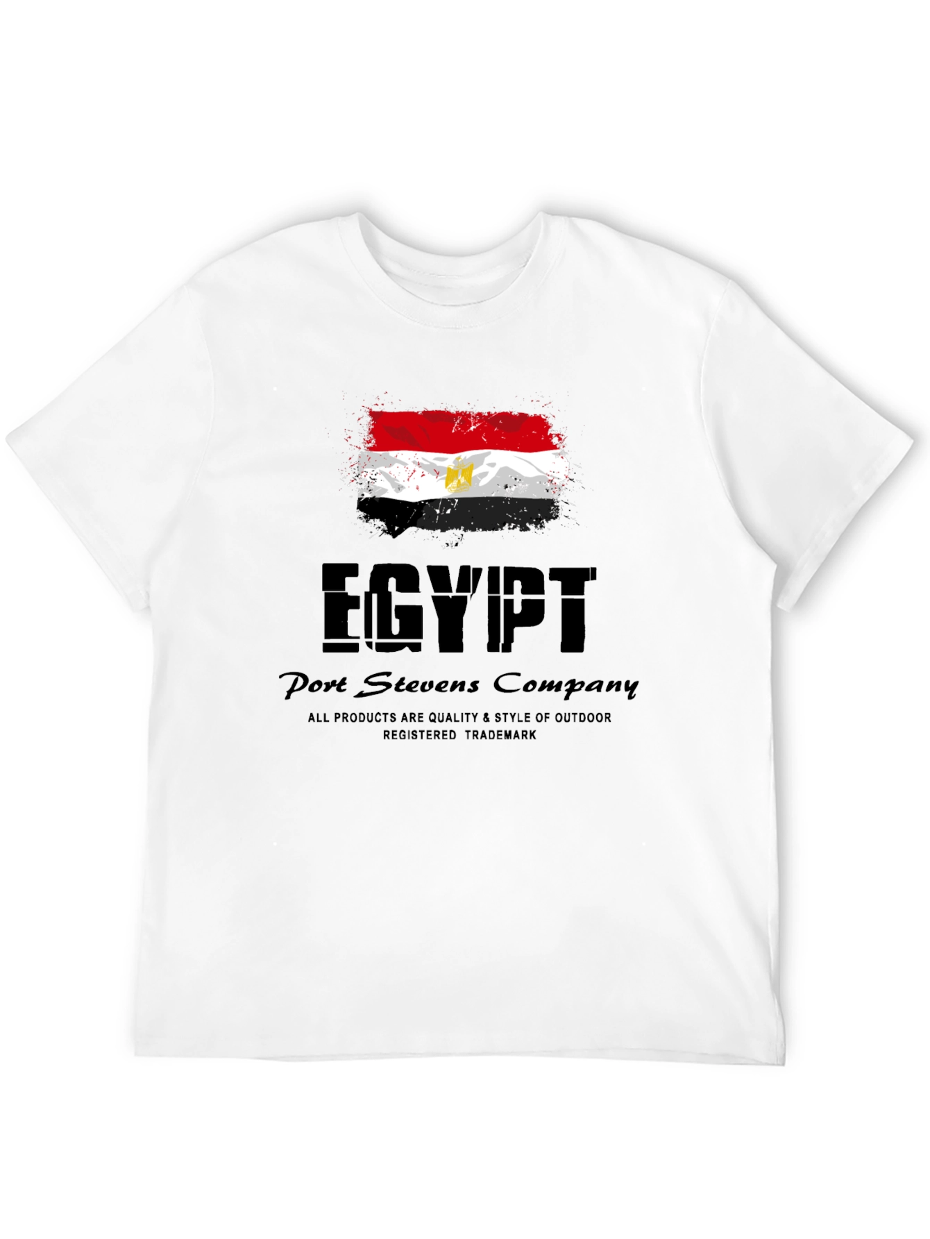 Egypt Flag Graphic Black T-Shirt