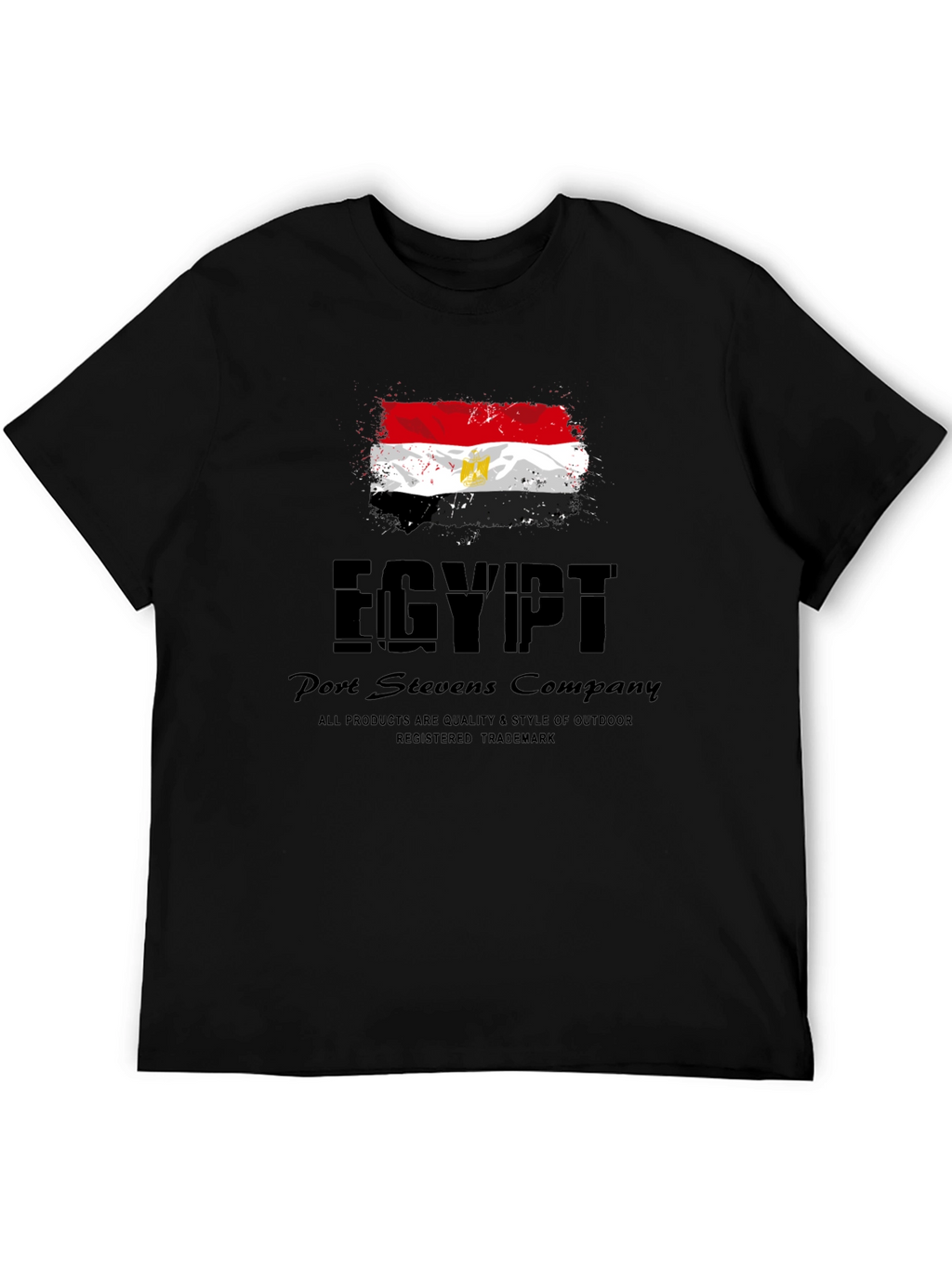 Egypt Flag Graphic Black T-Shirt