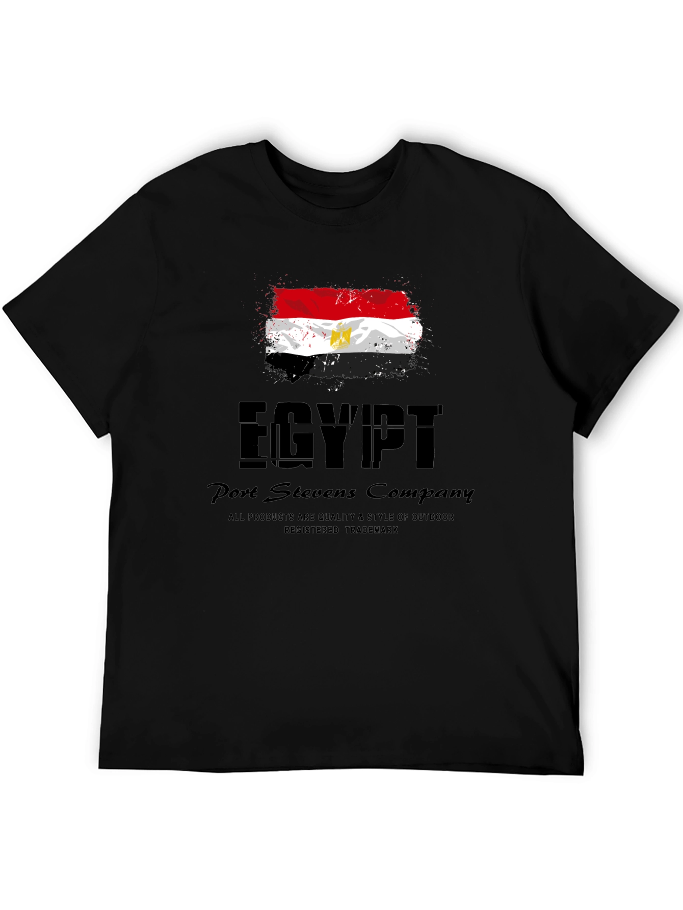Egypt Flag Graphic Black T-Shirt