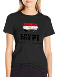 Egypt Flag Graphic Black T-Shirt