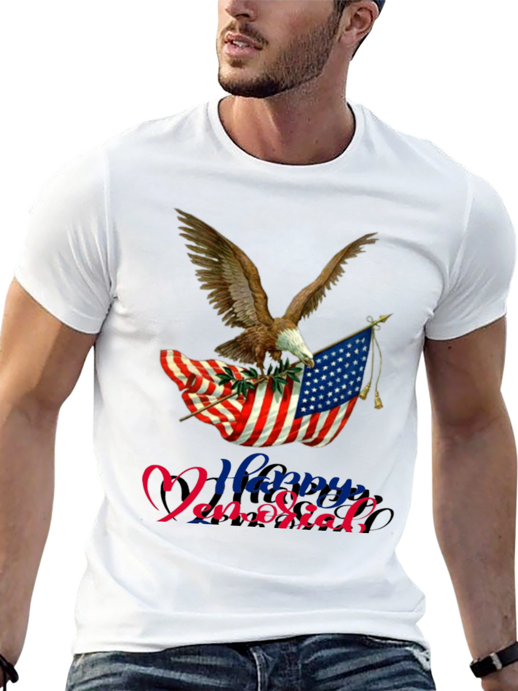 Patriotic Eagle & Flag Memorial Day T-Shirt