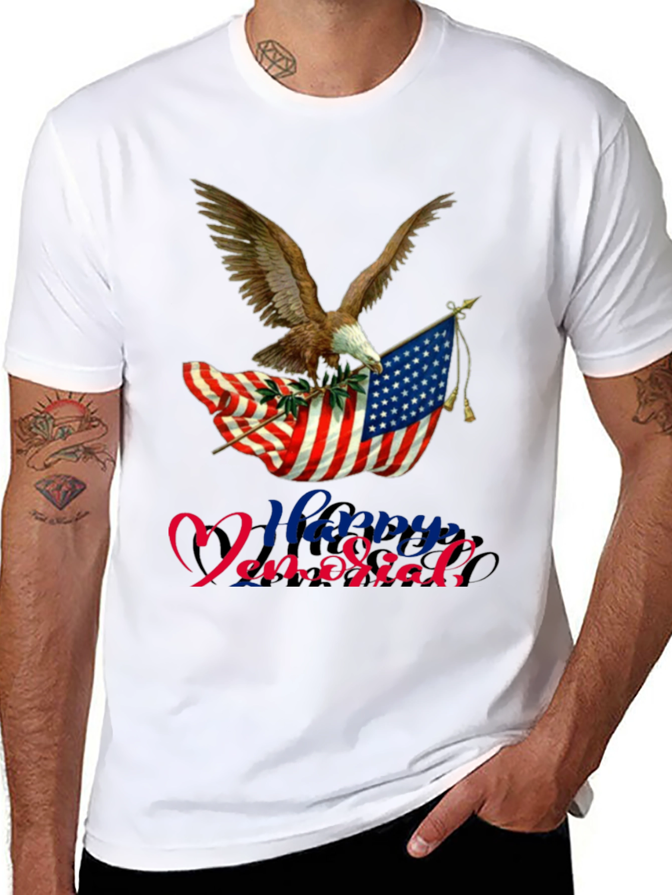 Patriotic Eagle & Flag Memorial Day T-Shirt