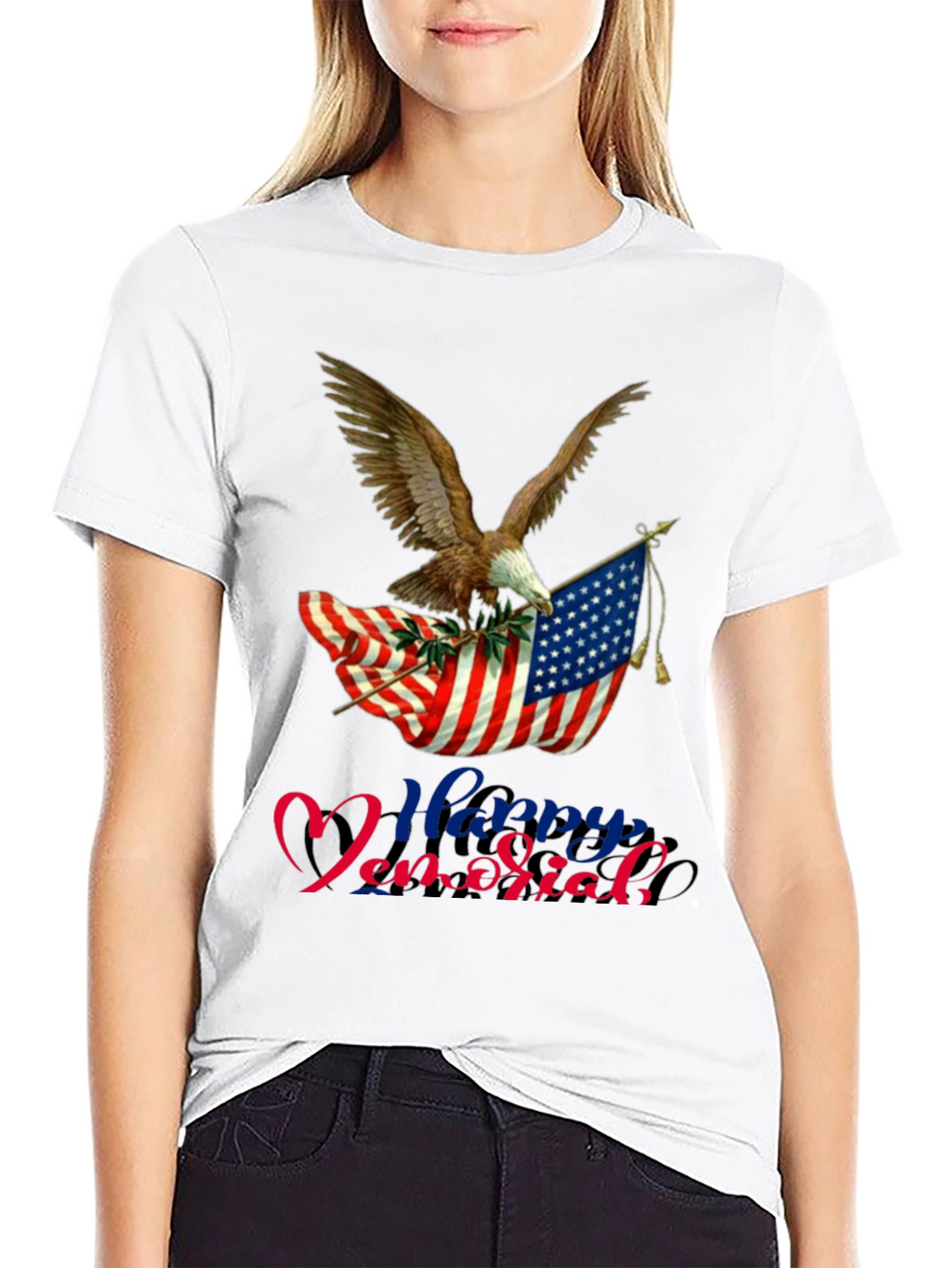 Patriotic Eagle & Flag Memorial Day T-Shirt