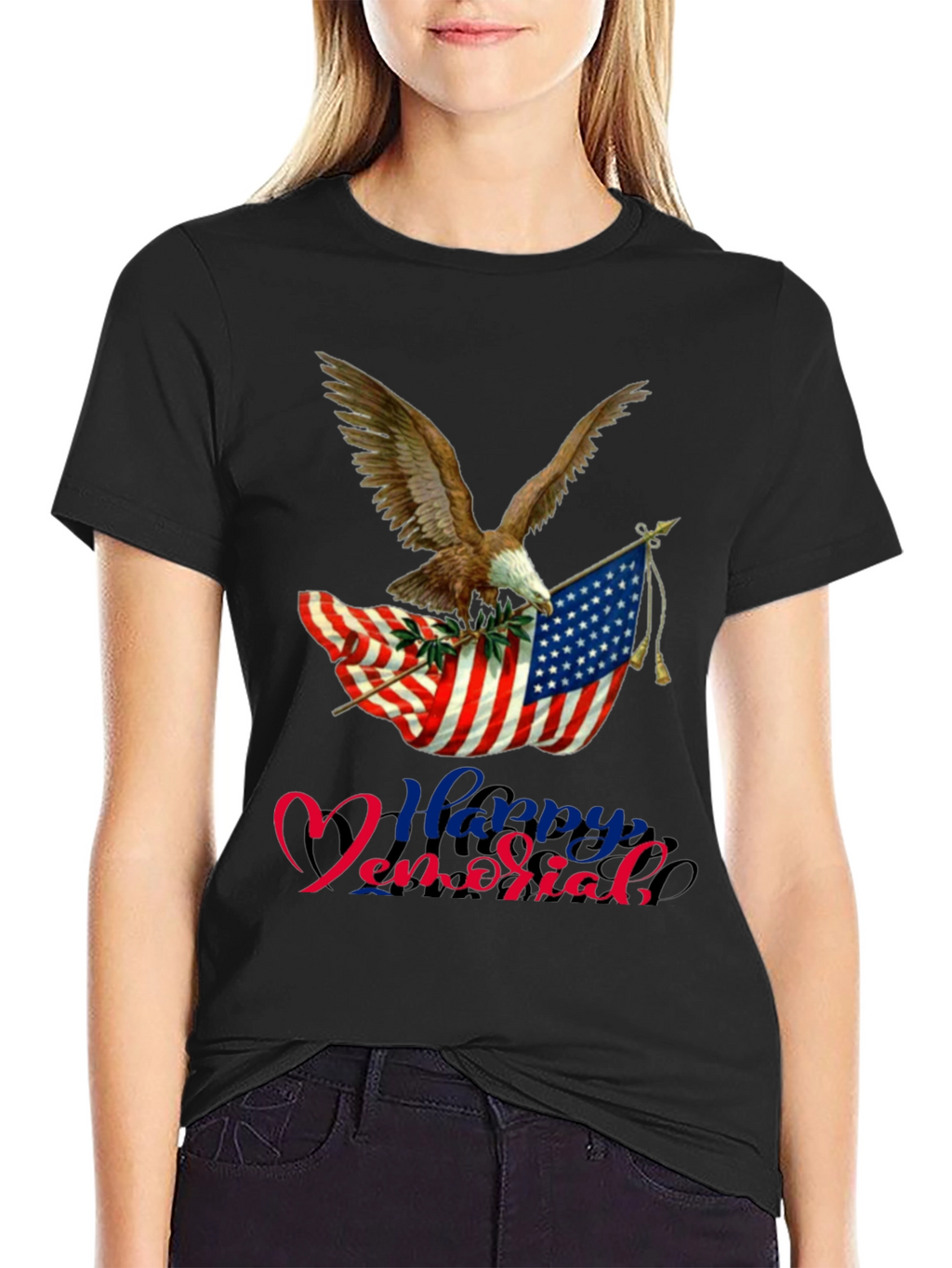 Patriotic Eagle & Flag Memorial Day T-Shirt