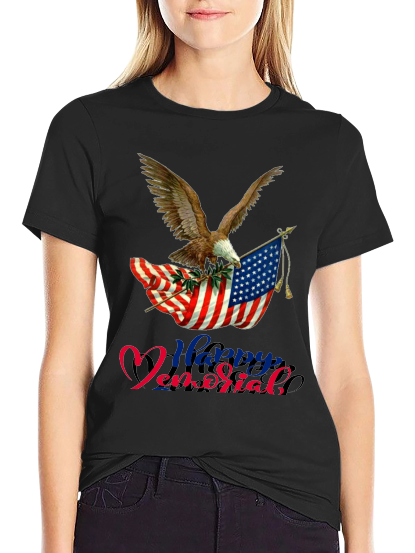 Patriotic Eagle & Flag Memorial Day T-Shirt
