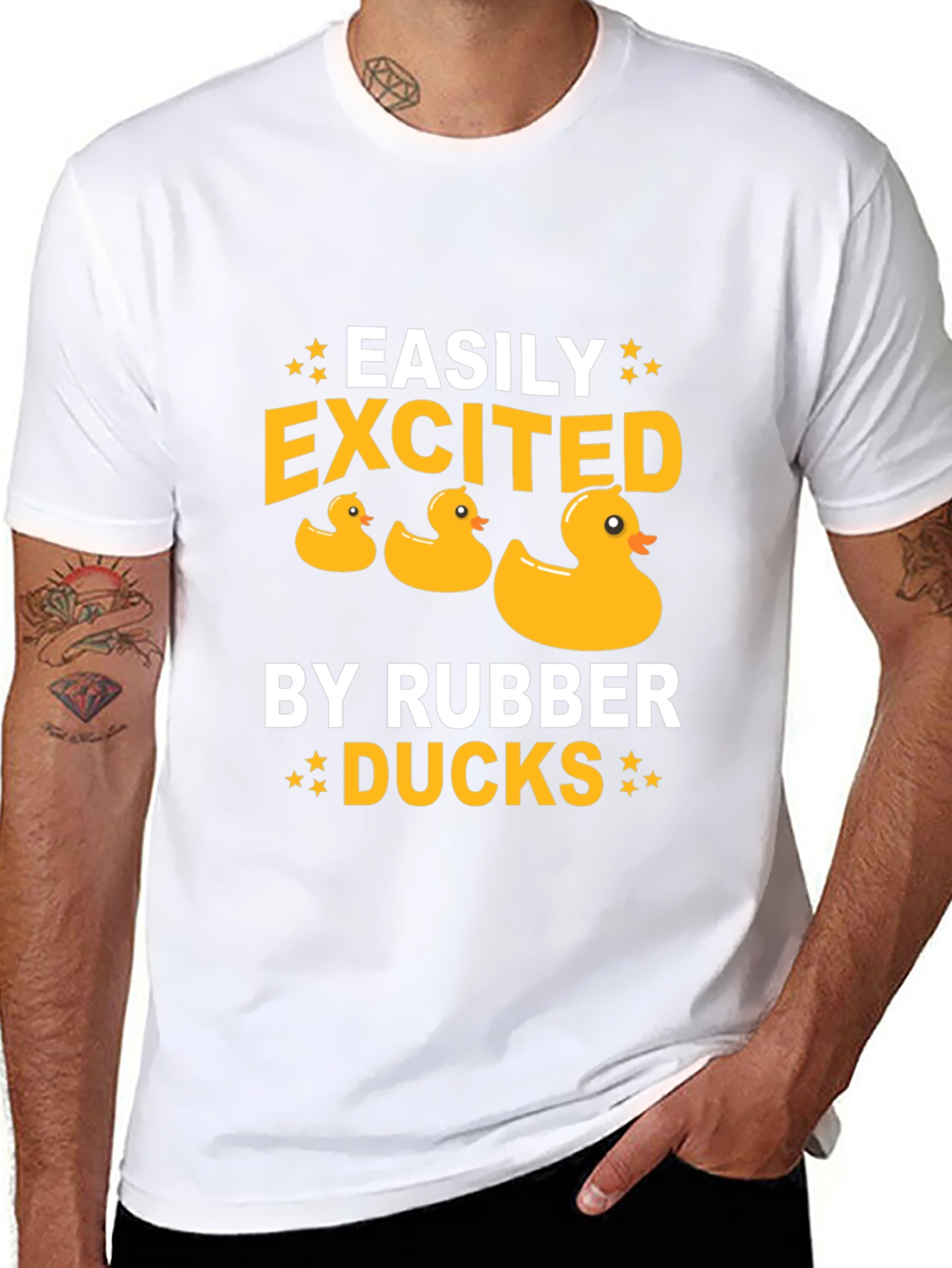 Easily Excited by Rubber Ducks Graphic Tee