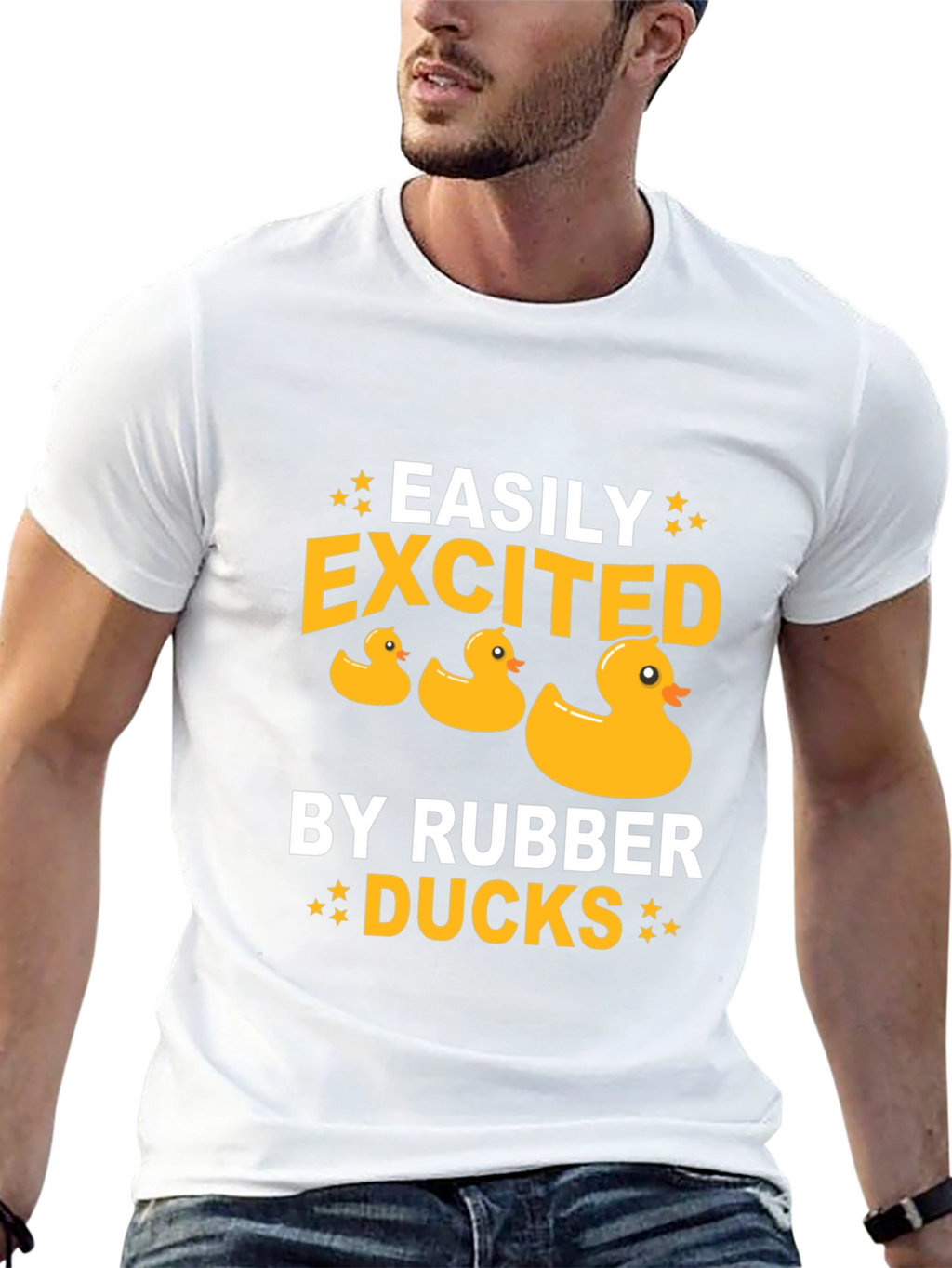 Easily Excited by Rubber Ducks Graphic Tee