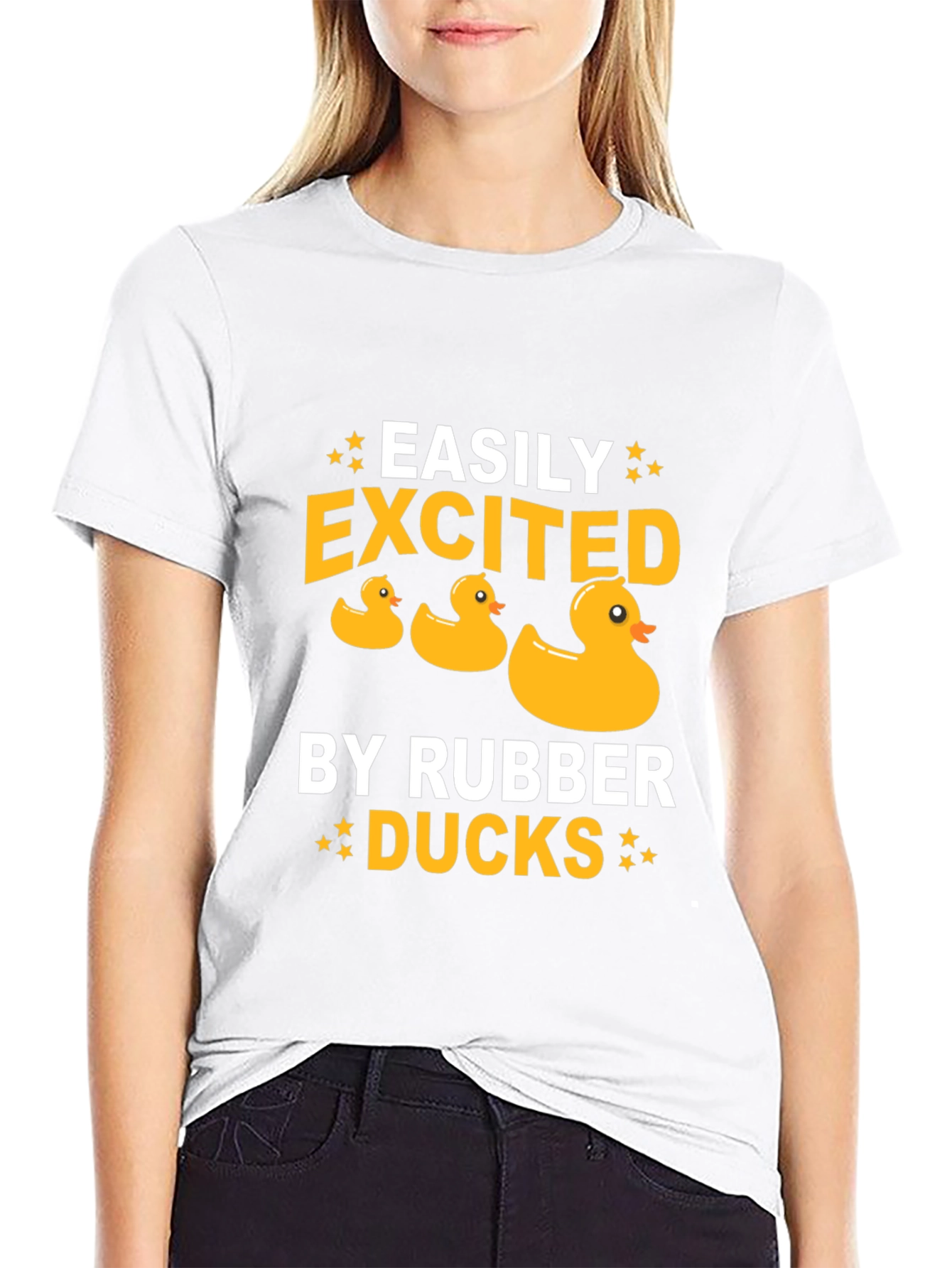 Easily Excited by Rubber Ducks Graphic Tee
