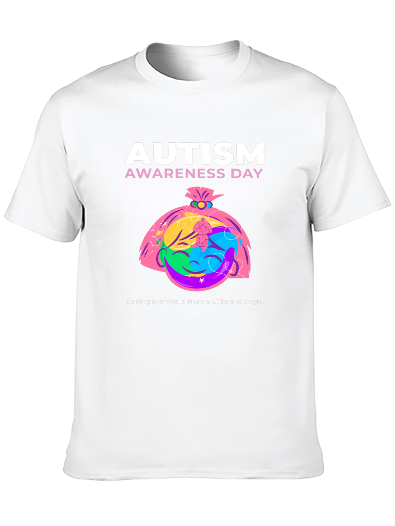 Autism Awareness Day T-Shirt - Different Angle