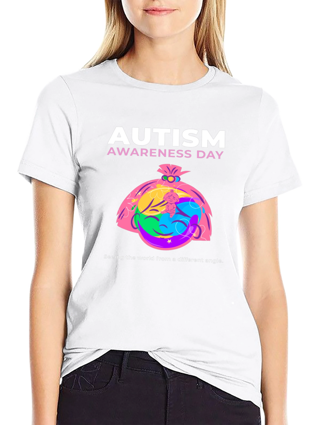 Autism Awareness Day T-Shirt - Different Angle