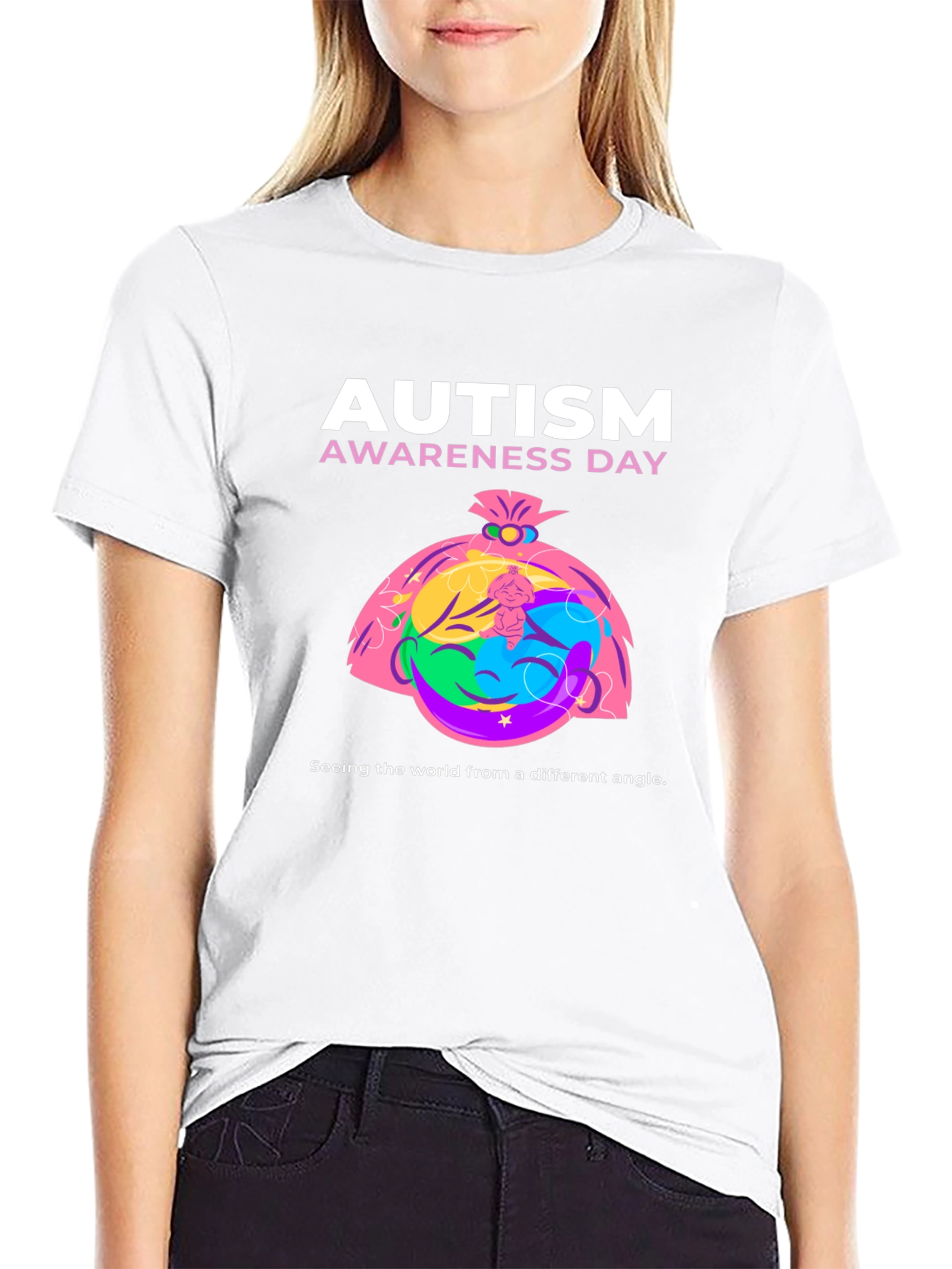 Autism Awareness Day T-Shirt - Different Angle
