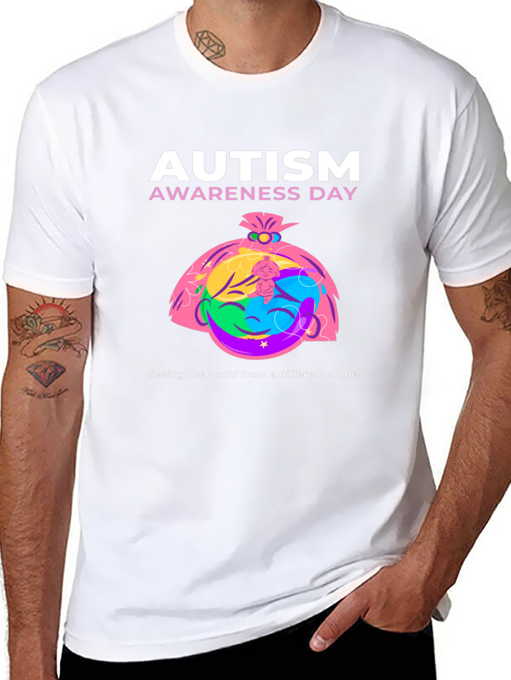 Autism Awareness Day T-Shirt - Different Angle