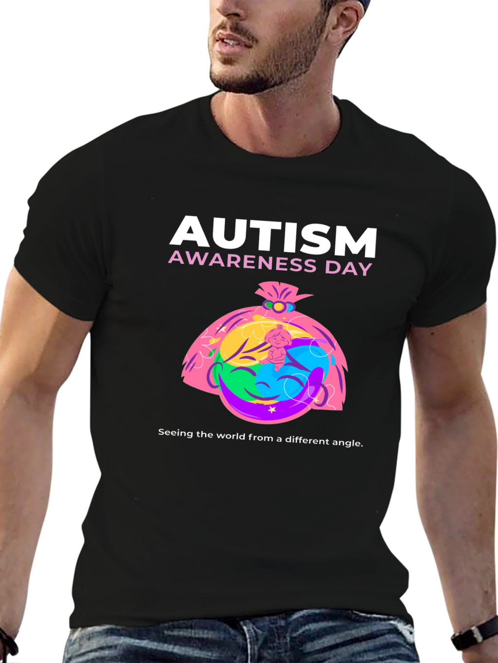Autism Awareness Day T-Shirt - Different Angle