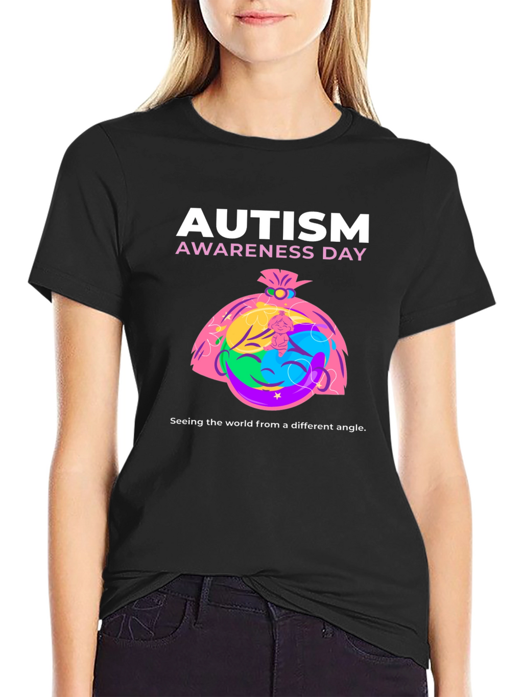 Autism Awareness Day T-Shirt - Different Angle
