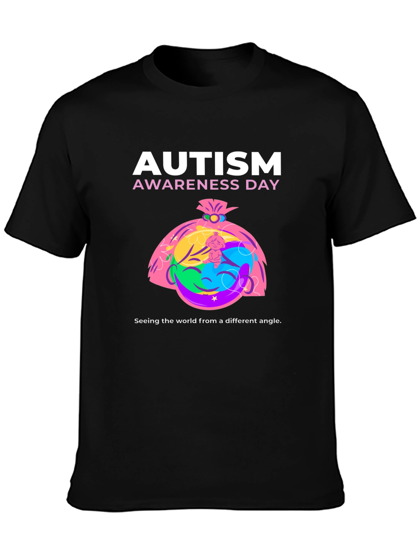 Autism Awareness Day T-Shirt - Different Angle