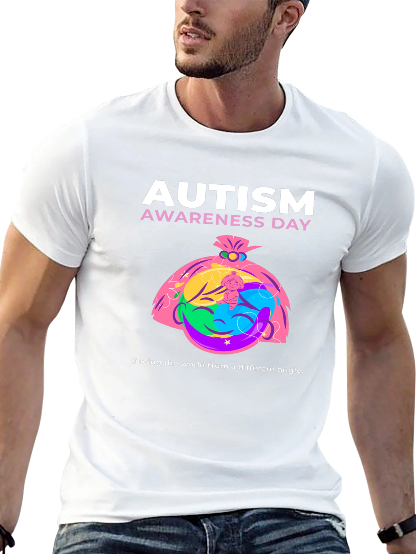 Autism Awareness Day T-Shirt - Different Angle