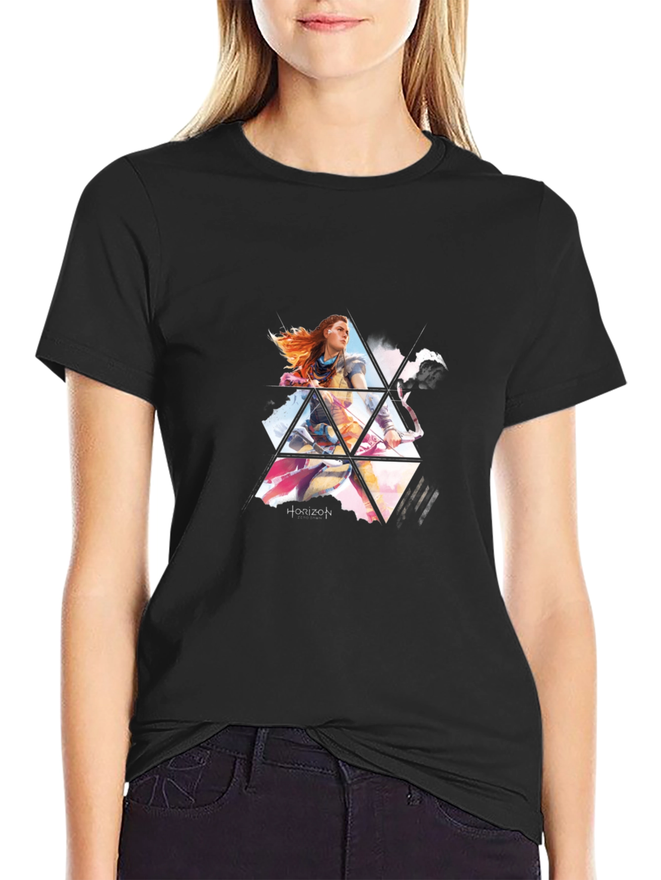 Horizon Forbidden West Mens Black T-Shirt