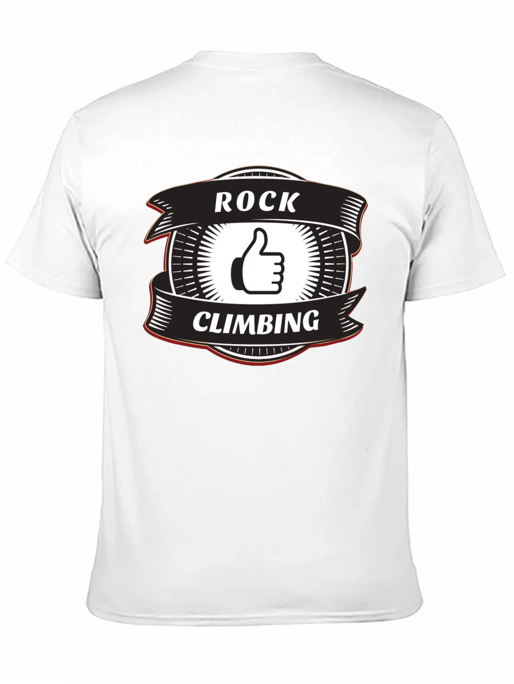 Rock Climbing Thumbs Up Graphic Tee - Black