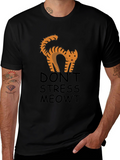 Dont Stress Meowt Black Graphic Tee