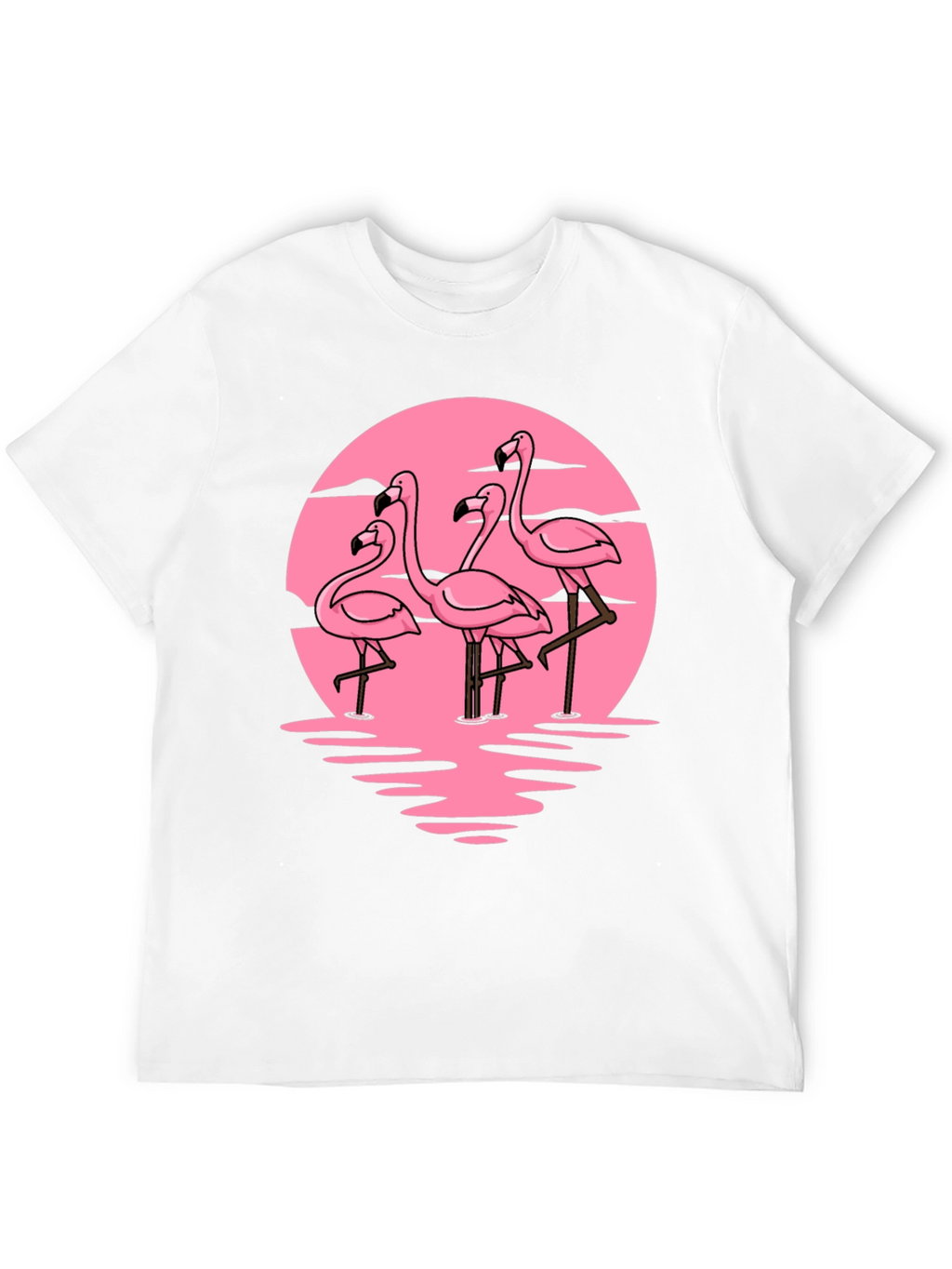 Flamingo Sunset Graphic Tee - Tropical Vibes