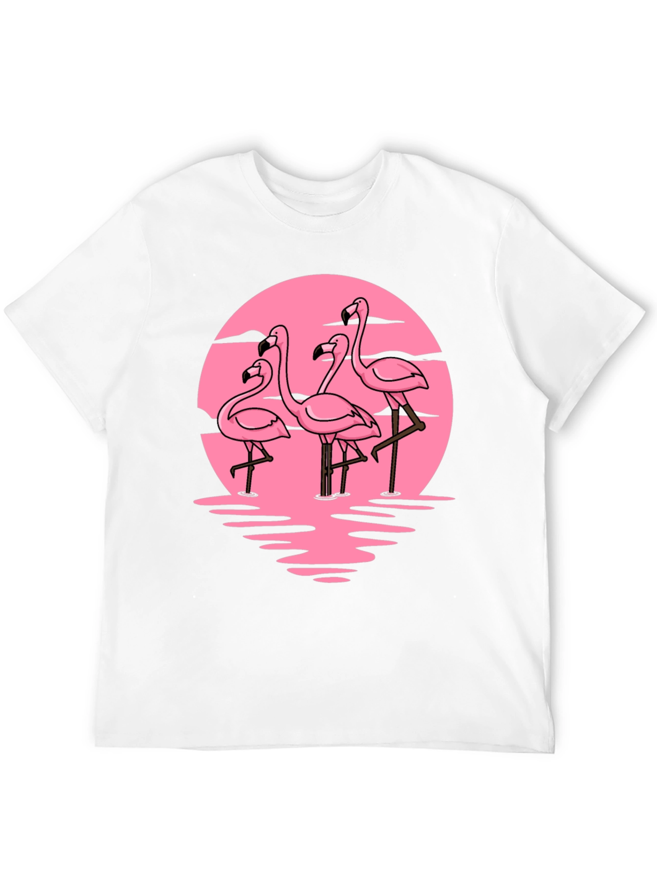 Flamingo Sunset Graphic Tee - Tropical Vibes