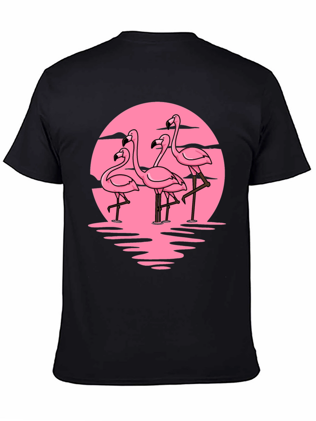Flamingo Sunset Graphic Tee - Tropical Vibes