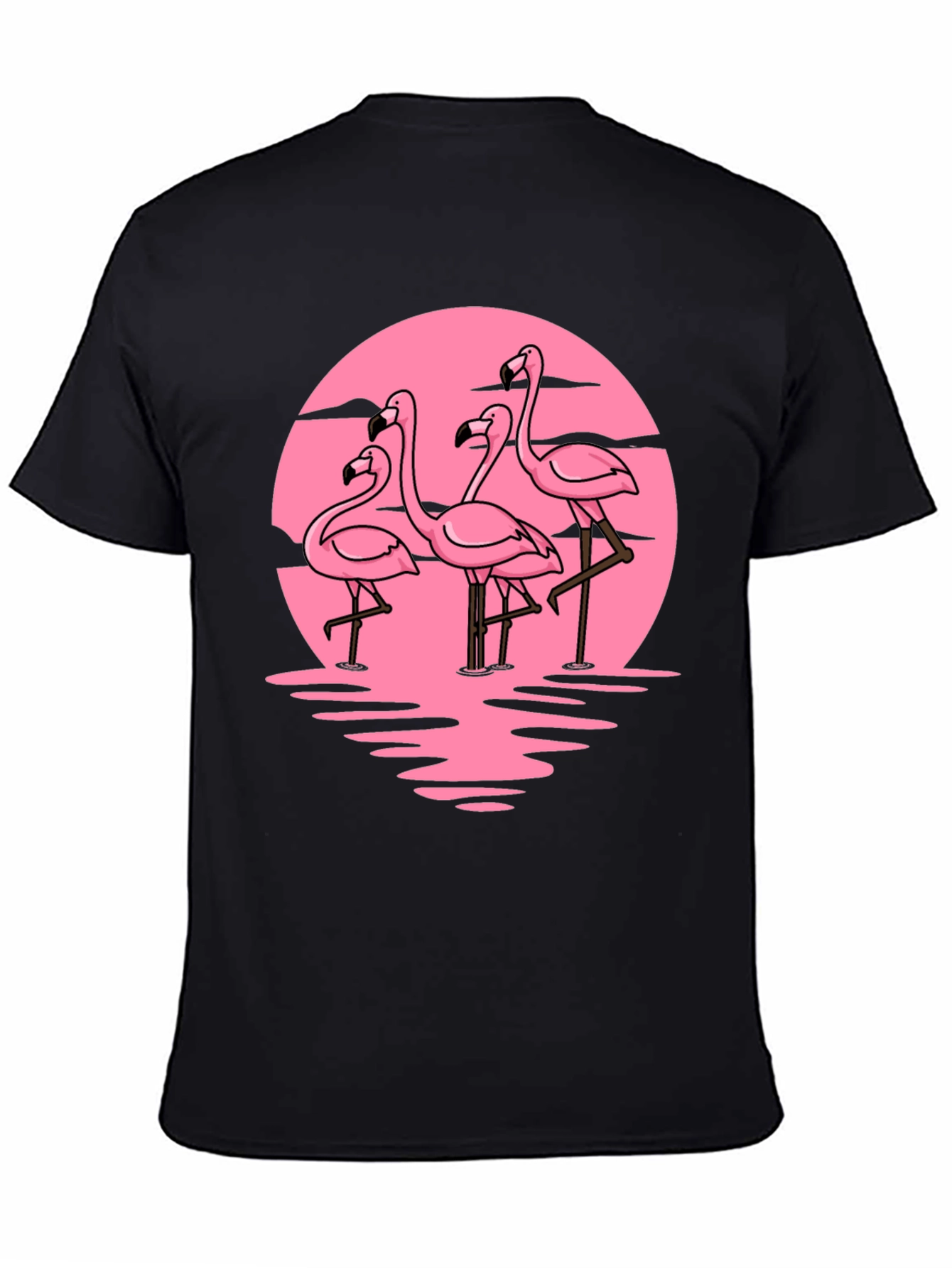 Flamingo Sunset Graphic Tee - Tropical Vibes