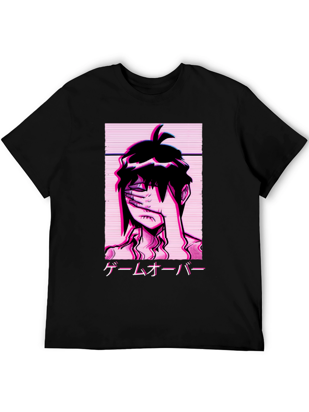 Game Over Vaporwave Anime Graphic Tee