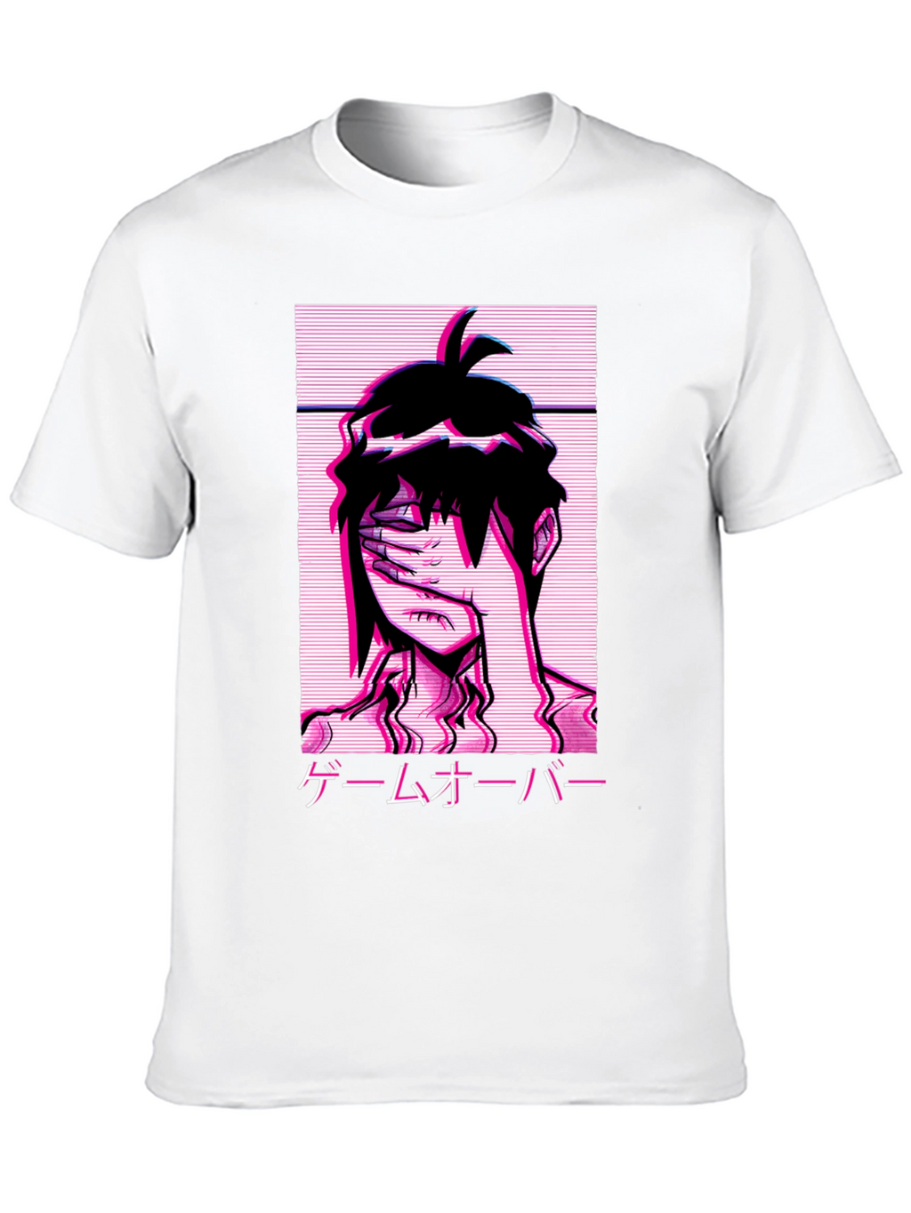 Game Over Vaporwave Anime Graphic Tee