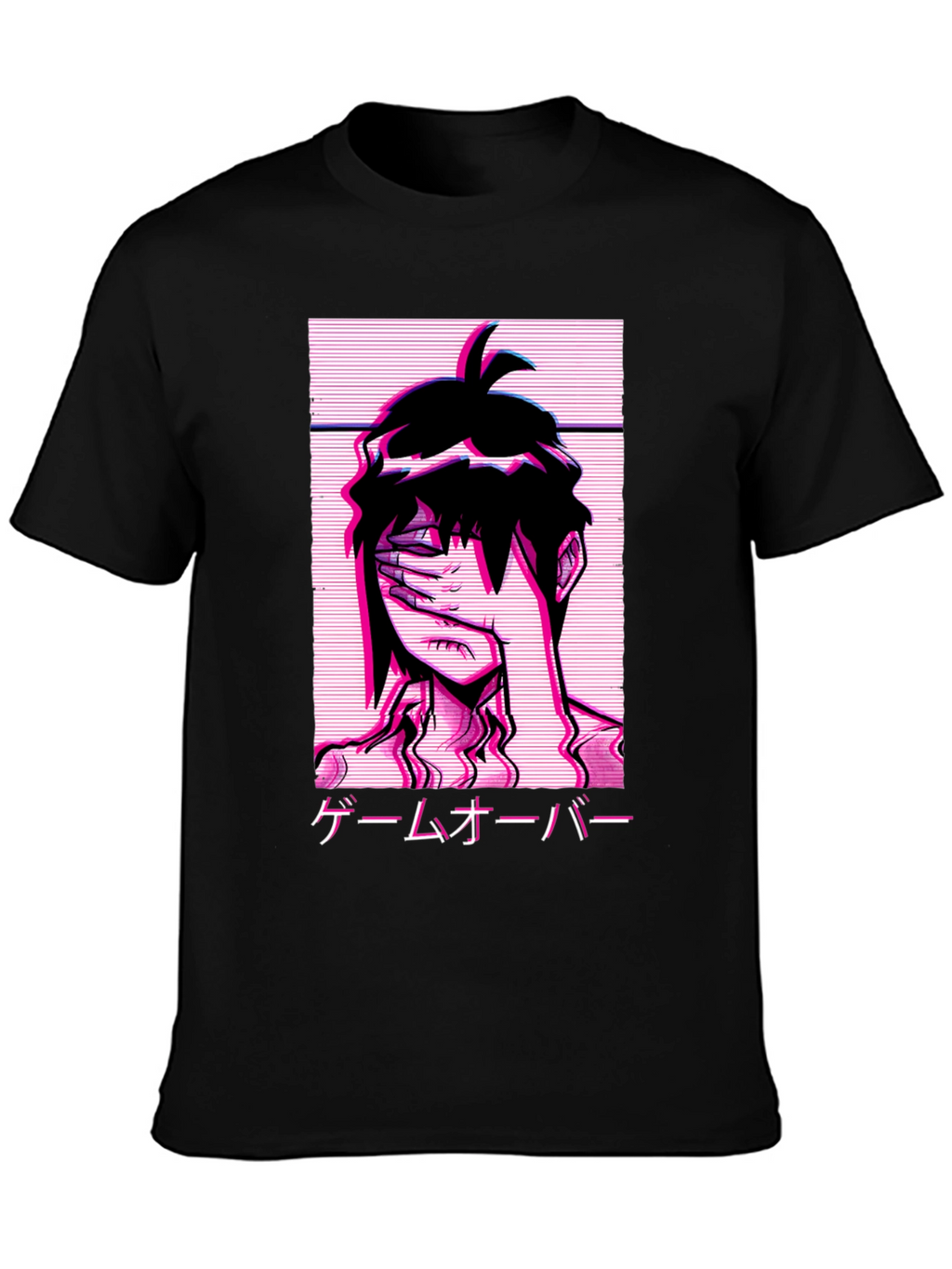 Game Over Vaporwave Anime Graphic Tee