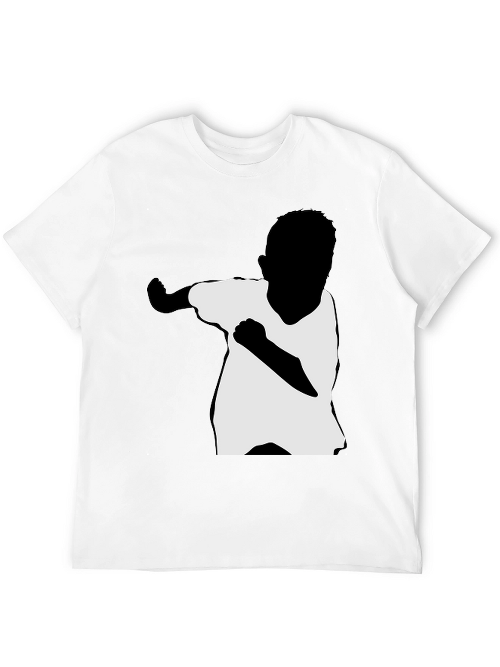 Boy Silhouette Dab Dance T-Shirt - Black