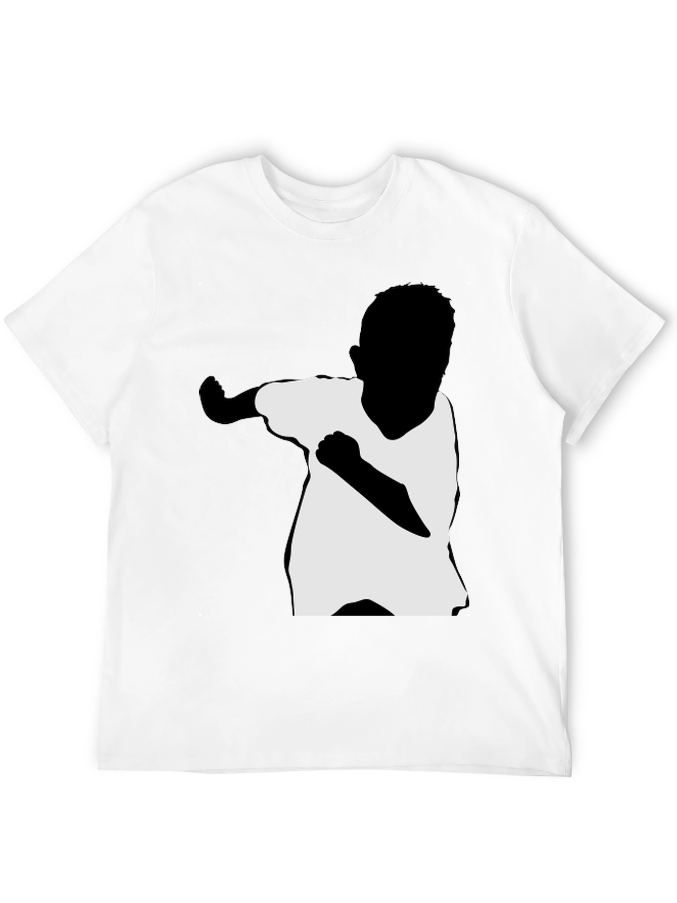 Boy Silhouette Dab Dance T-Shirt - Black