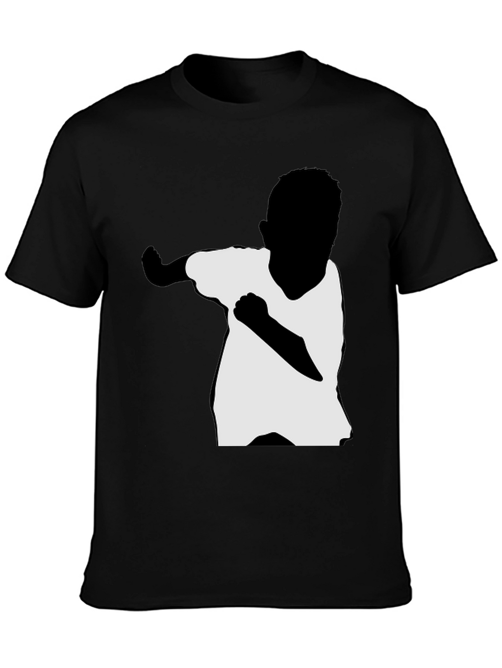 Boy Silhouette Dab Dance T-Shirt - Black