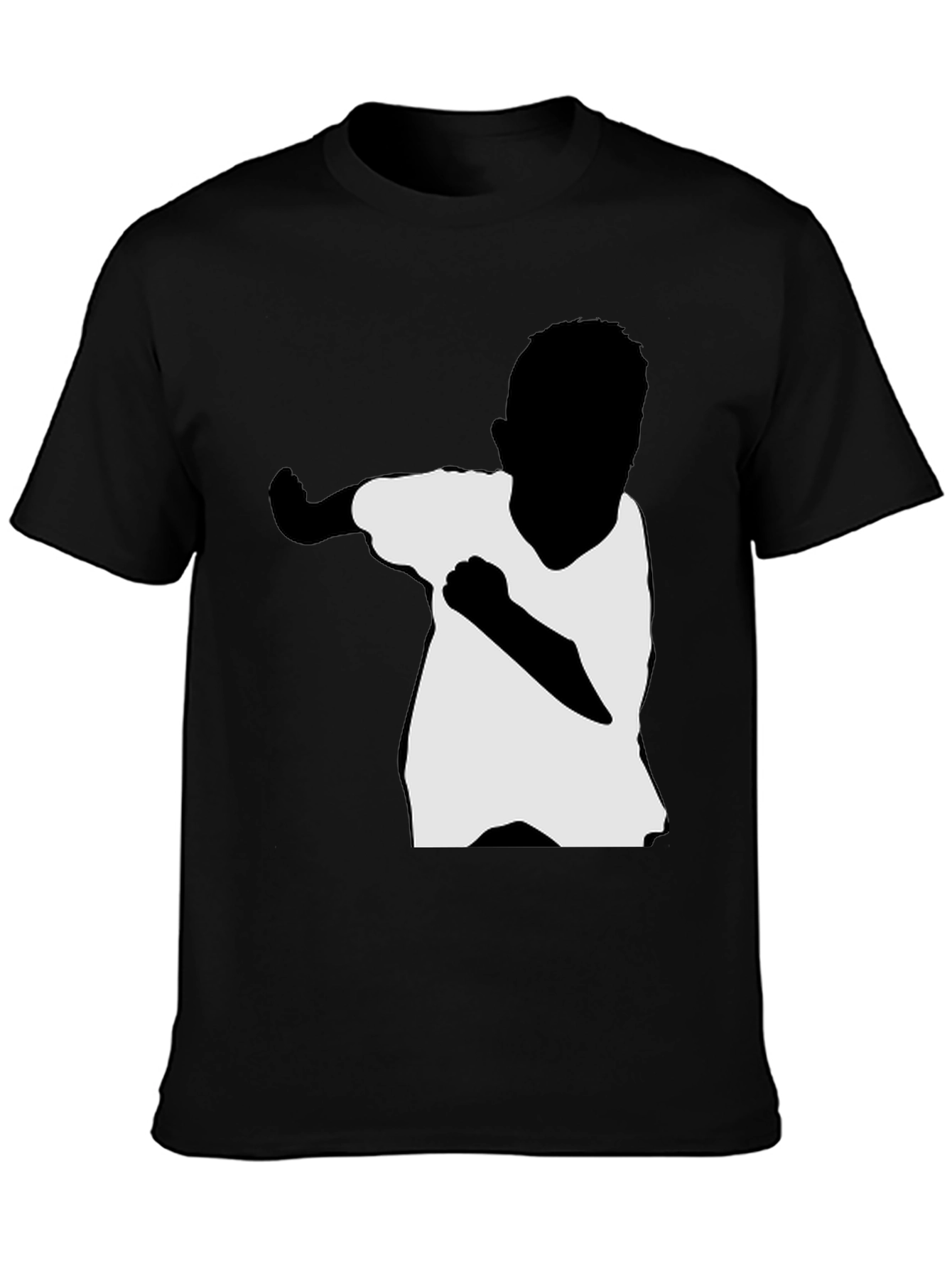 Boy Silhouette Dab Dance T-Shirt - Black