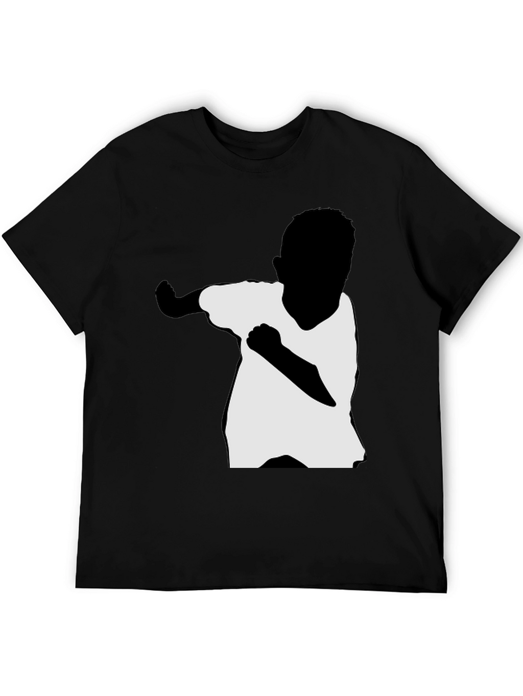 Boy Silhouette Dab Dance T-Shirt - Black