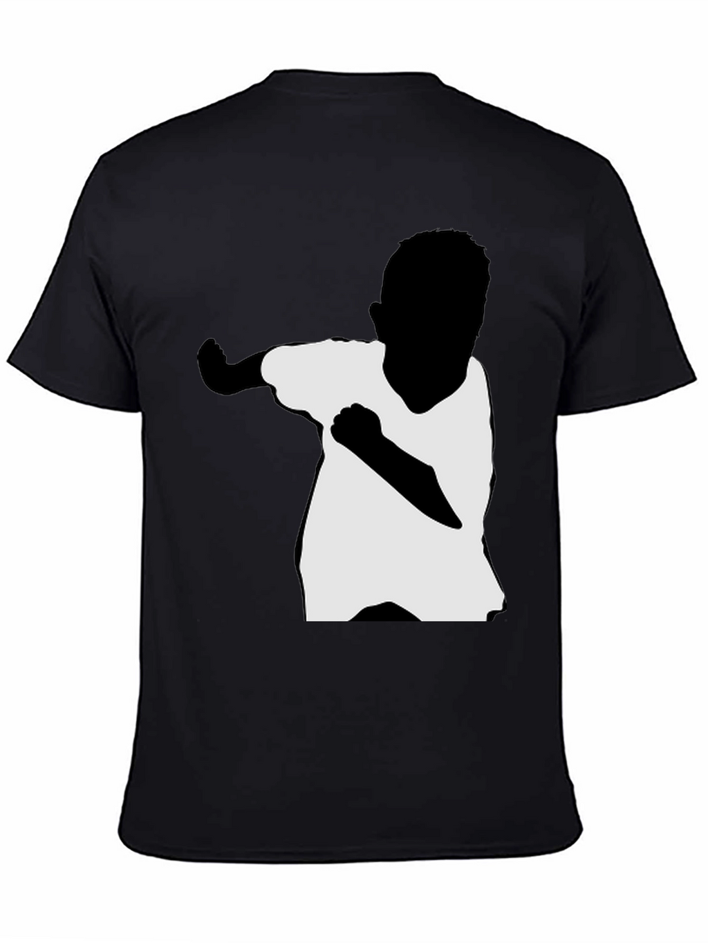 Boy Silhouette Dab Dance T-Shirt - Black